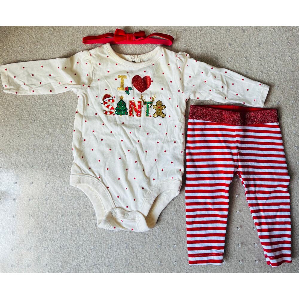 Holiday Time Christmas Infant Outfit 3-6 Months